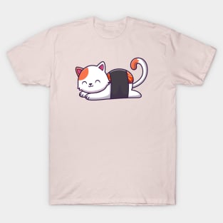 Cute Cat Sushi Salmon T-Shirt